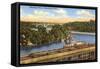 Mississippi River, Minneapolis, Minnesota-null-Framed Stretched Canvas