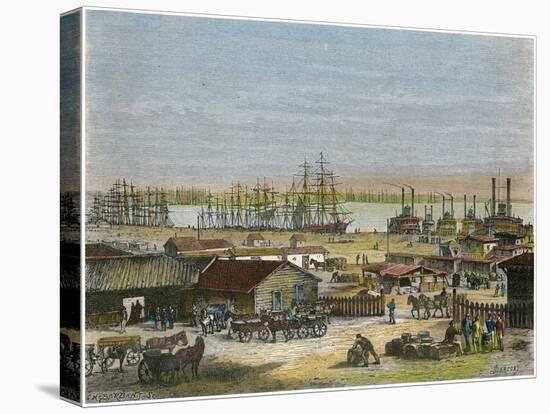 Mississippi River, New Orleans, Louisiana, USA, C1880-Barbant-Stretched Canvas