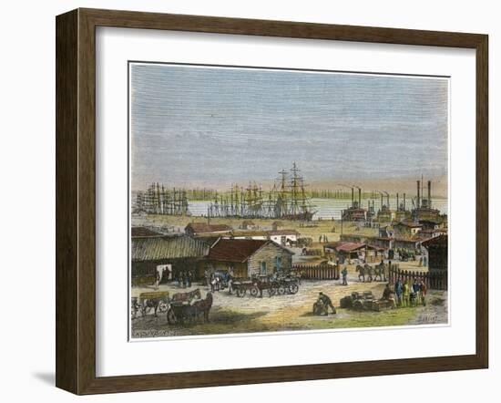 Mississippi River, New Orleans, Louisiana, USA, C1880-Barbant-Framed Giclee Print