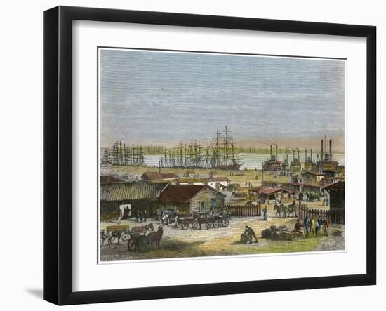 Mississippi River, New Orleans, Louisiana, USA, C1880-Barbant-Framed Giclee Print