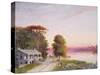 Mississippi River Plantation-John Barnard-Stretched Canvas