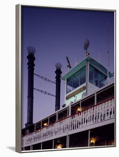 Mississippi River Steamboat Smokestacks and Bridge-Carol Highsmith-Framed Photo