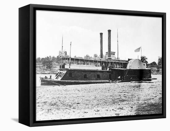 Mississippi River, U.S. Gunboat Fort Hindman, Civil War-Lantern Press-Framed Stretched Canvas