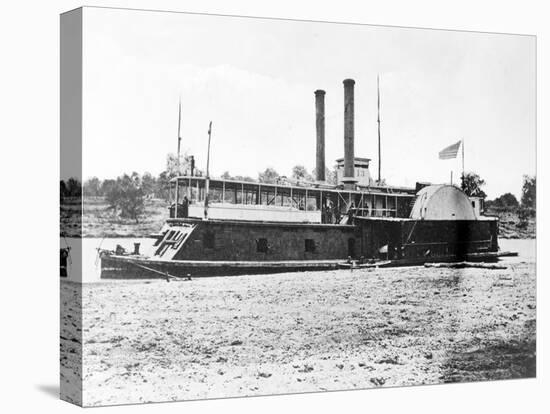 Mississippi River, U.S. Gunboat Fort Hindman, Civil War-Lantern Press-Stretched Canvas
