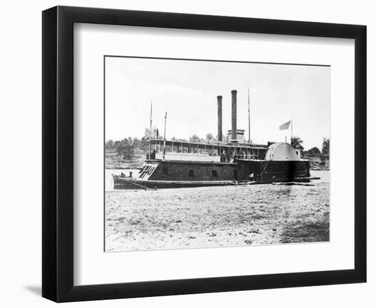 Mississippi River, U.S. Gunboat Fort Hindman, Civil War-Lantern Press-Framed Art Print