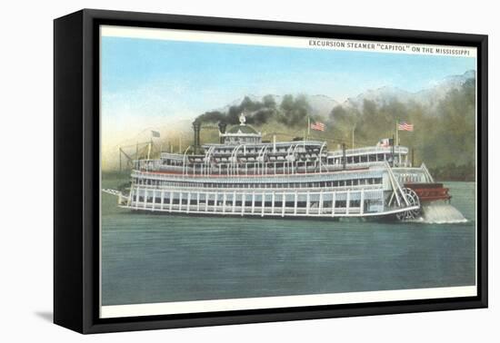 Mississippi Riverboat Capitol-null-Framed Stretched Canvas