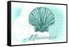 Mississippi - Scallop Shell - Teal - Coastal Icon-Lantern Press-Framed Stretched Canvas