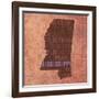 Mississippi State Words-David Bowman-Framed Giclee Print