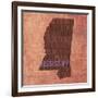 Mississippi State Words-David Bowman-Framed Giclee Print