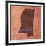 Mississippi State Words-David Bowman-Framed Giclee Print