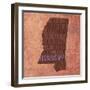 Mississippi State Words-David Bowman-Framed Giclee Print