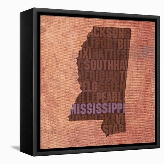 Mississippi State Words-David Bowman-Framed Stretched Canvas