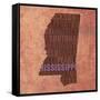 Mississippi State Words-David Bowman-Framed Stretched Canvas