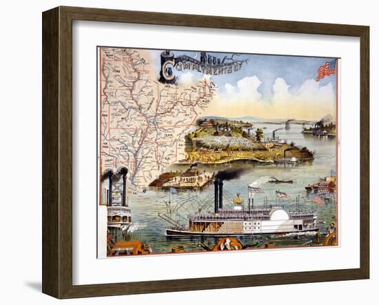 Mississippi Steamboat-null-Framed Giclee Print