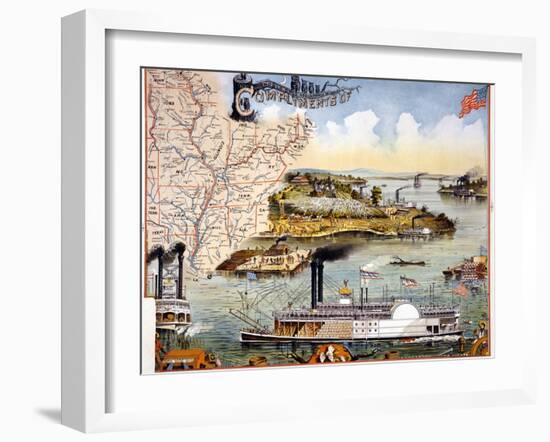 Mississippi Steamboat-null-Framed Giclee Print