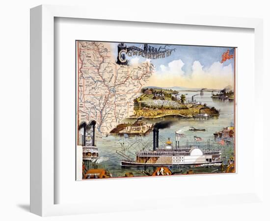 Mississippi Steamboat-null-Framed Giclee Print