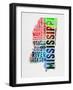 Mississippi Watercolor Word Cloud-NaxArt-Framed Art Print