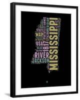 Mississippi Word Cloud 1-NaxArt-Framed Art Print