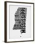 Mississippi Word Cloud 2-NaxArt-Framed Art Print