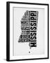 Mississippi Word Cloud 2-NaxArt-Framed Art Print