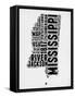 Mississippi Word Cloud 2-NaxArt-Framed Stretched Canvas