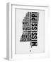 Mississippi Word Cloud 2-NaxArt-Framed Art Print