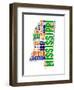 Mississippi Word Cloud Map-NaxArt-Framed Art Print