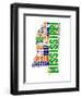 Mississippi Word Cloud Map-NaxArt-Framed Art Print