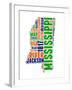 Mississippi Word Cloud Map-NaxArt-Framed Art Print