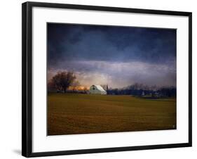 Missouri Barn at Sunset-Jai Johnson-Framed Giclee Print