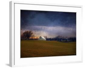 Missouri Barn at Sunset-Jai Johnson-Framed Giclee Print