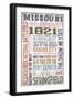 Missouri - Barnwood Typography-Lantern Press-Framed Art Print