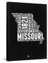 Missouri Black and White Map-NaxArt-Framed Stretched Canvas
