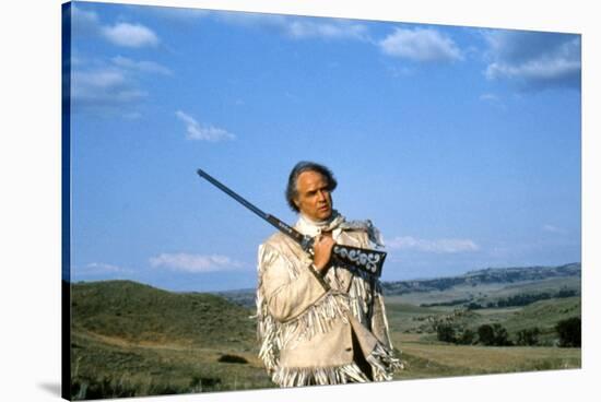 Missouri Breaks by Arthur Penn with Marlon Brando, 1976 (photo)-null-Stretched Canvas