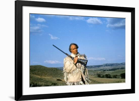 Missouri Breaks by Arthur Penn with Marlon Brando, 1976 (photo)-null-Framed Photo