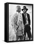 Missouri Breaks by Arthur Penn with Marlon Brando and Jack Nicholson, 1976 (b/w photo)-null-Framed Stretched Canvas