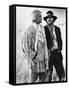 Missouri Breaks by Arthur Penn with Marlon Brando and Jack Nicholson, 1976 (b/w photo)-null-Framed Stretched Canvas