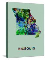 Missouri Color Splatter Map-NaxArt-Stretched Canvas