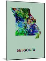 Missouri Color Splatter Map-NaxArt-Mounted Art Print