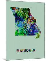 Missouri Color Splatter Map-NaxArt-Mounted Art Print