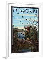 Missouri - Hunter and Lake-Lantern Press-Framed Art Print