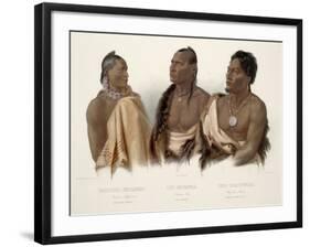 Missouri Indian, Oto Indian, Chief of the Puncas-Karl Bodmer-Framed Giclee Print