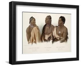 Missouri Indian, Oto Indian, Chief of the Puncas-Karl Bodmer-Framed Giclee Print