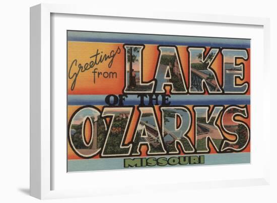 Missouri - Lake of the Ozarks-Lantern Press-Framed Art Print