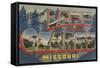 Missouri - Lake of the Ozarks-Lantern Press-Framed Stretched Canvas