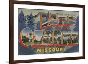 Missouri - Lake of the Ozarks-Lantern Press-Framed Art Print