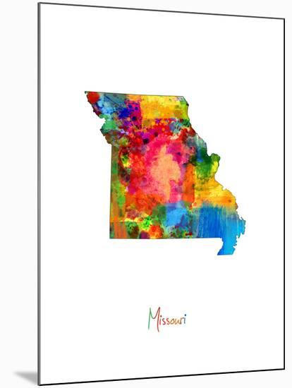 Missouri Map-Michael Tompsett-Mounted Art Print