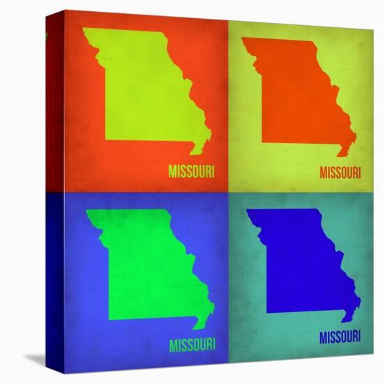 Missouri Pop Art Map 1-NaxArt-Stretched Canvas