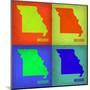 Missouri Pop Art Map 1-NaxArt-Mounted Art Print