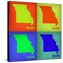 Missouri Pop Art Map 1-NaxArt-Stretched Canvas